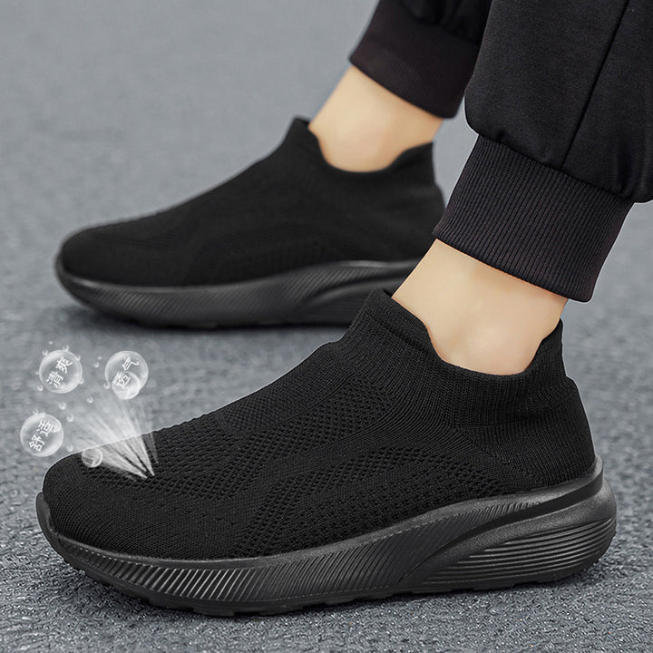 Unisex Atmungsaktiver Strick-Slipper-Sneaker mit Memory-Fußbett Drune