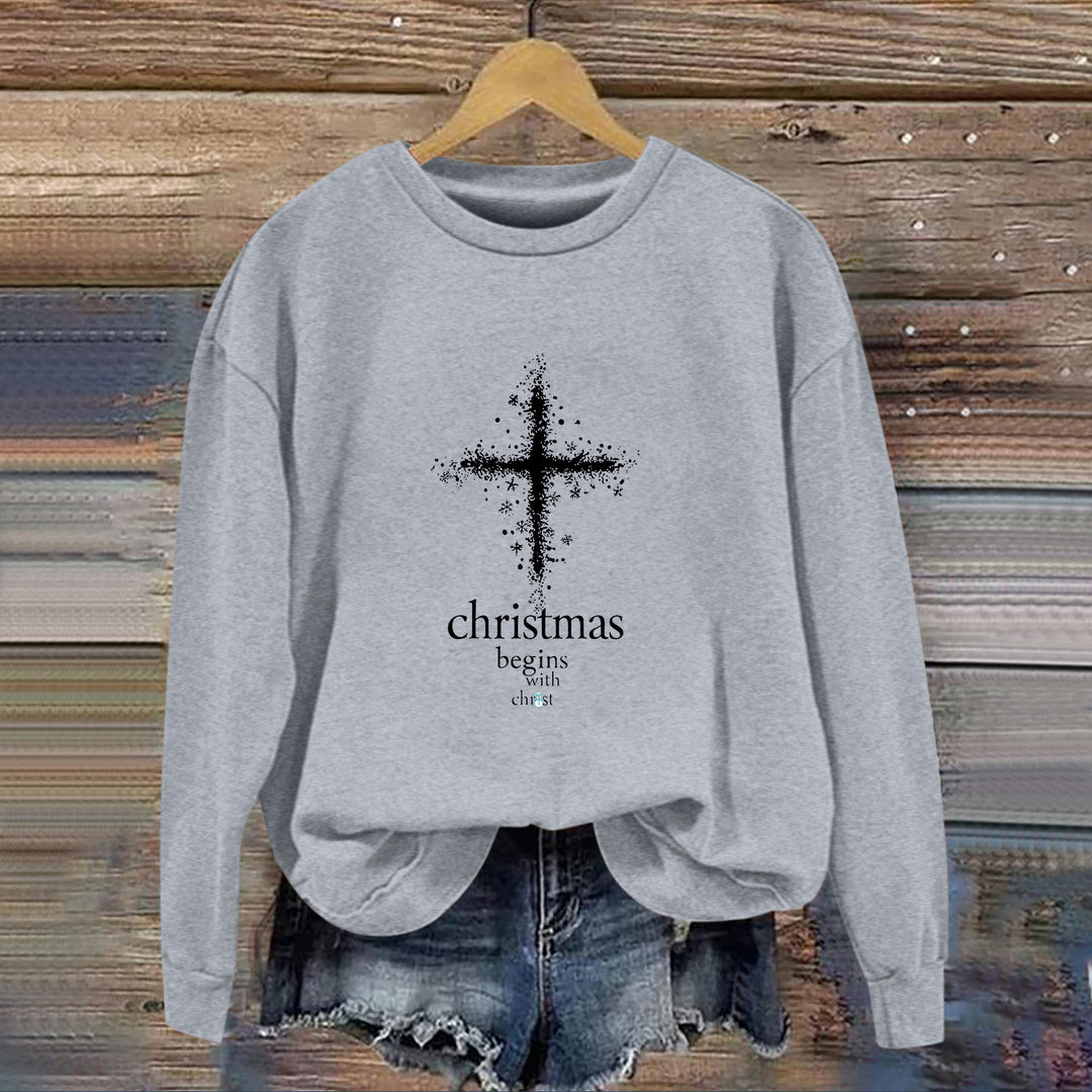 Damen Sweatshirt mit christlichem Motiv und weichem Innenfutter Drune