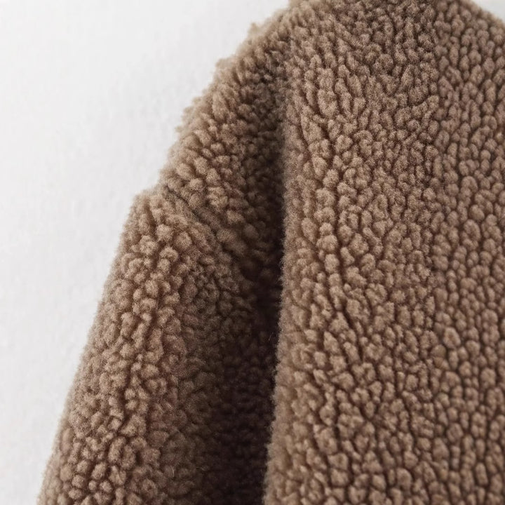 Damen Fleecejacke mit praktischen Taschen und knöpfbaren Details Drune