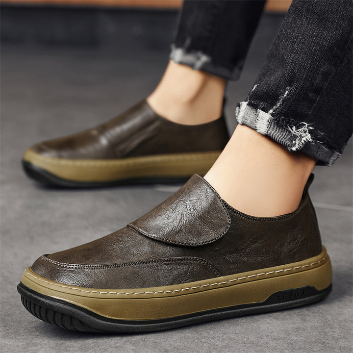 Herren Slip-On Sneaker mit Klettverschluss und dicker Plateausohle Drune