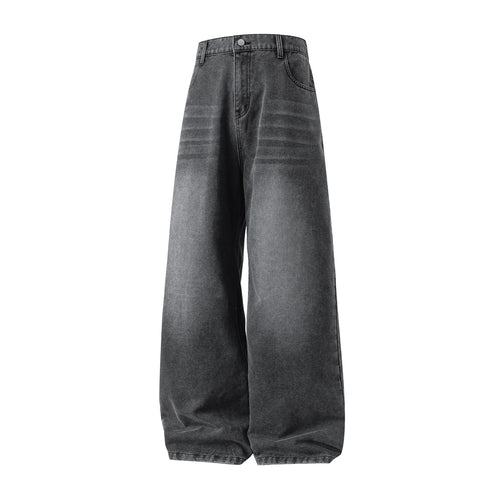 Damen Hochgeschnittene Ultraweite Denim-Hose im Palazzo-Ballon-Schnitt Drune