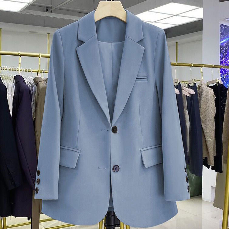 Damen Eleganter Blazer mit modischem Schnitt und dekorativen Knöpfen Drune