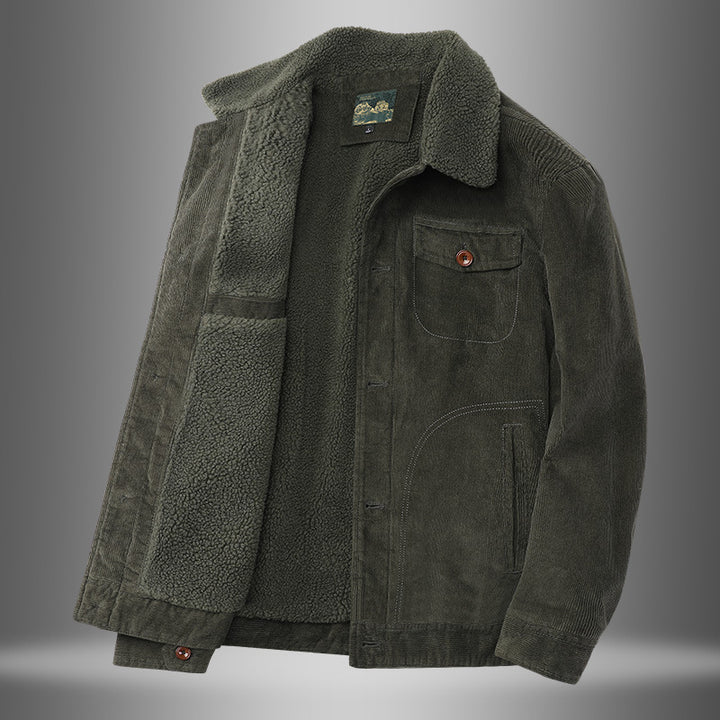 Herren Lässige Cordjacke mit Teddyfutter Drune 1787797447