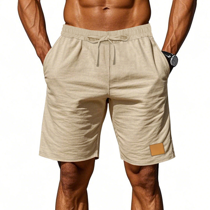 Herren nan Kordelzug-Bermuda aus weichem Baumwollmix mit elastischem Bund und Seitentaschen Drune