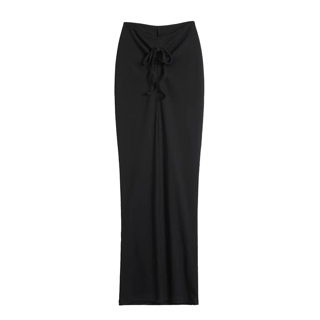Damen Maxi-Rock mit elegantem Knoten-Design und hochwertiger Jerseyqualität Drune