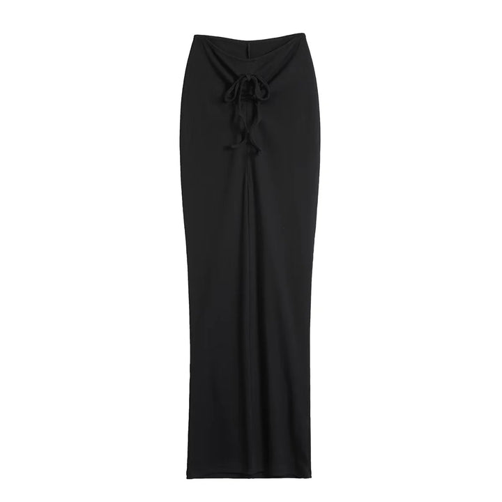 Damen Maxi-Rock mit elegantem Knoten-Design und hochwertiger Jerseyqualität Drune