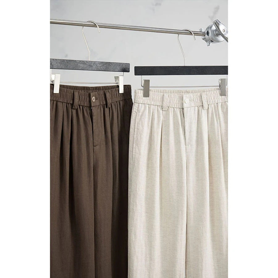Damen Weitgeschnittene Leinenhose Drune