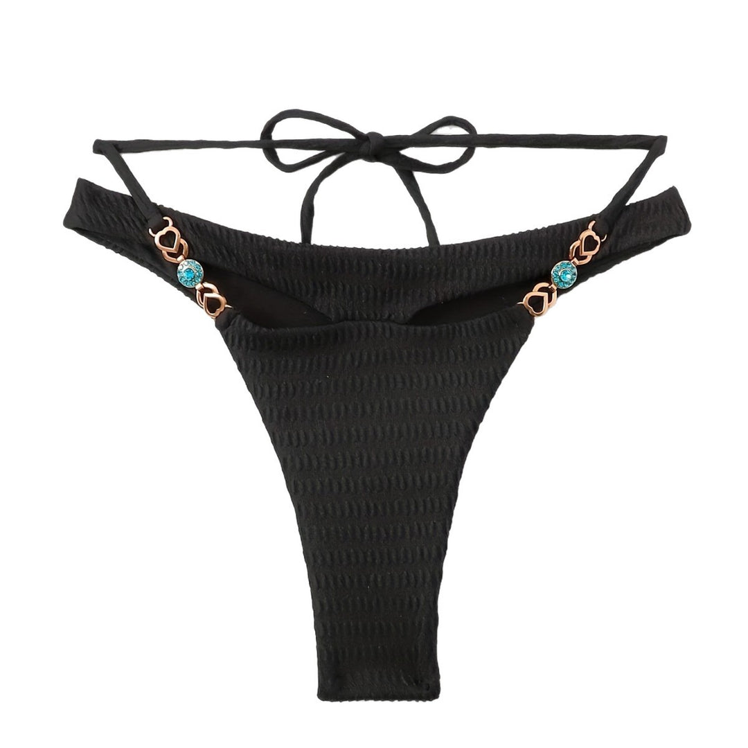 Damen Hochgeschnittenes Bikini-Unterteil mit dekorativen Akzenten Drune
