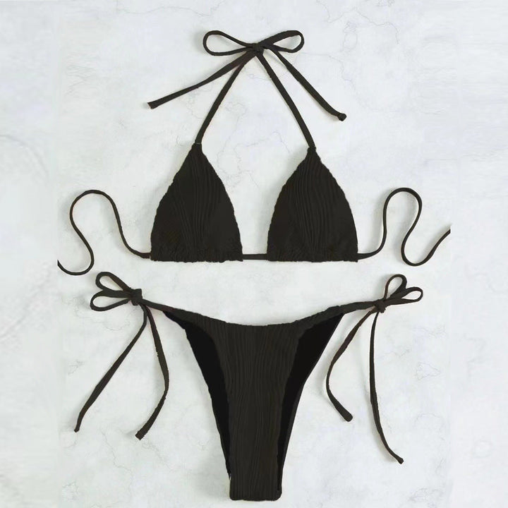 Damen Triangel-Bikini-Set mit eleganter Rüschendetail Drune