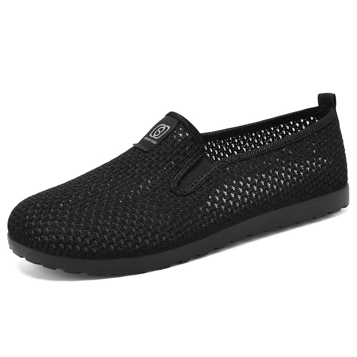 Damen nan atmungsaktiver gestrickter Slipper mit elastischem Einstieg und dämpfender EVA-Laufsohle Drune