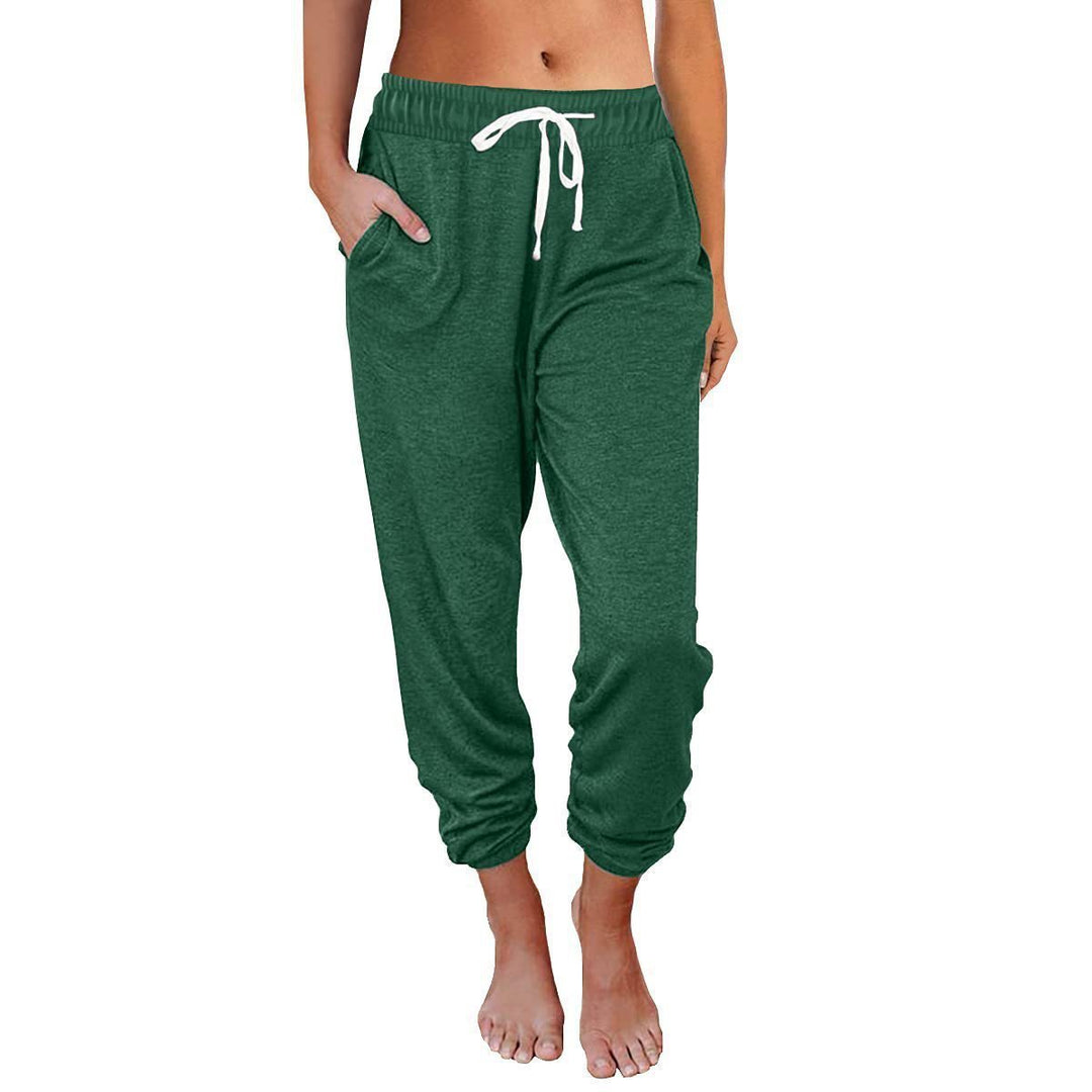 Damen Bequeme und lässige Jogginghose mit elastischem Bund und seitlichen Taschen Drune