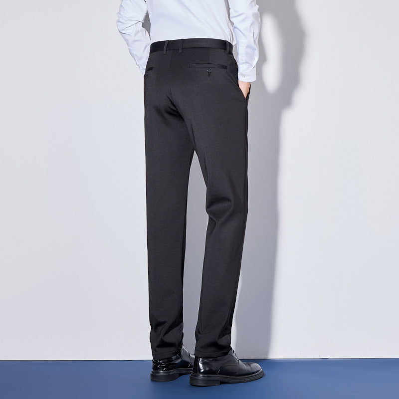 Herren Elegante Business-Hose mit geradem Schnitt und elastischem Bund Drune