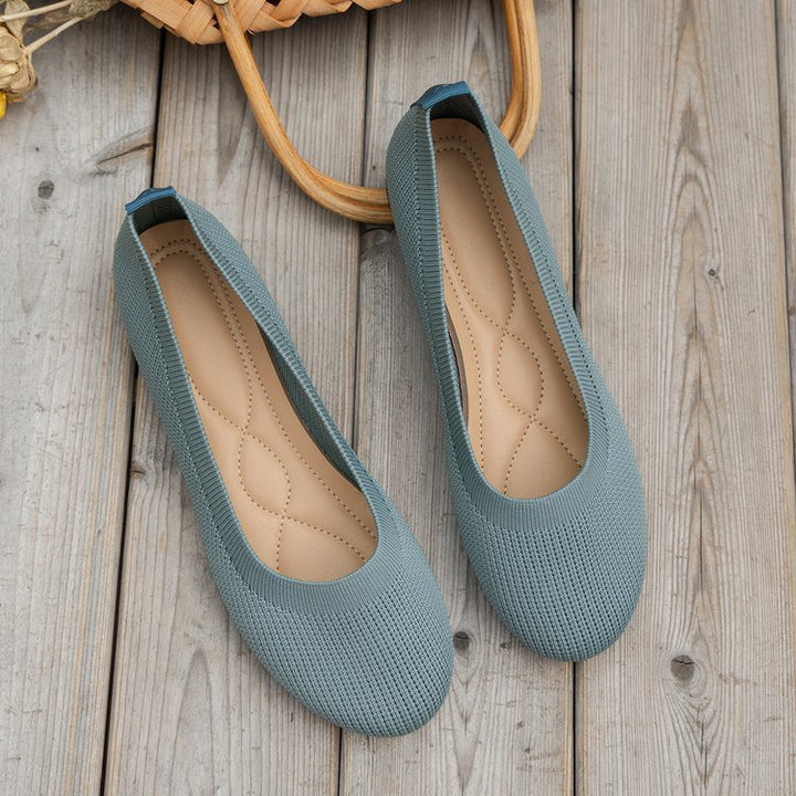 Damen Strick-Ballerinas mit elastischem Sitz Drune