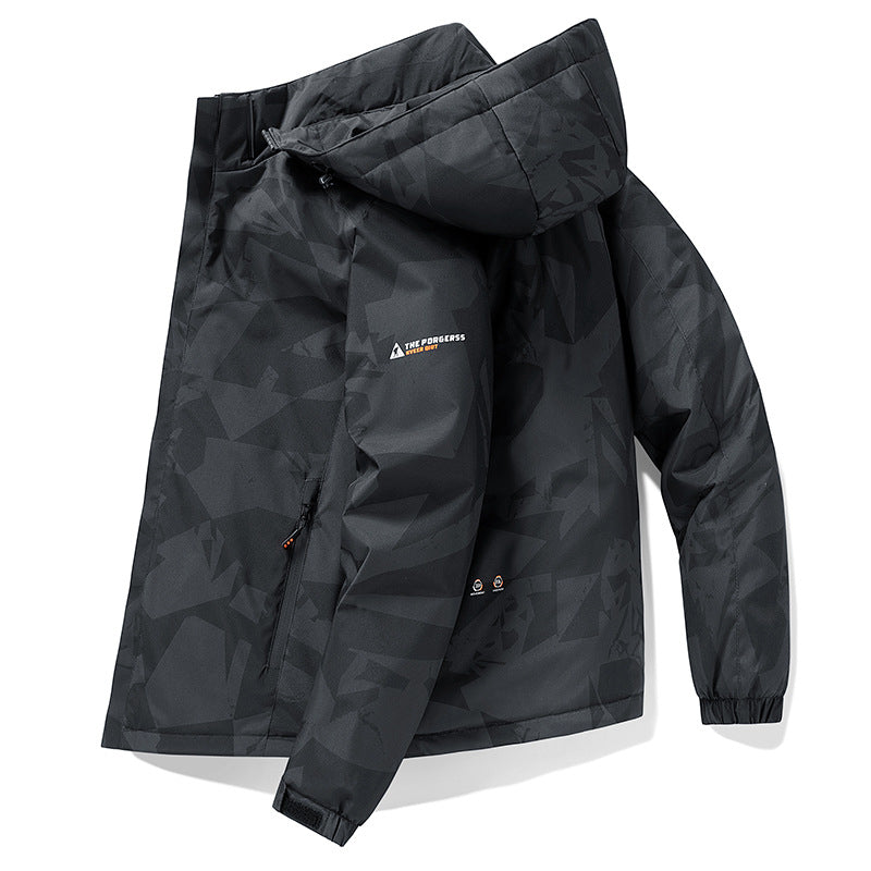 Herren urbane Funktionsjacke mit Kapuze Drune