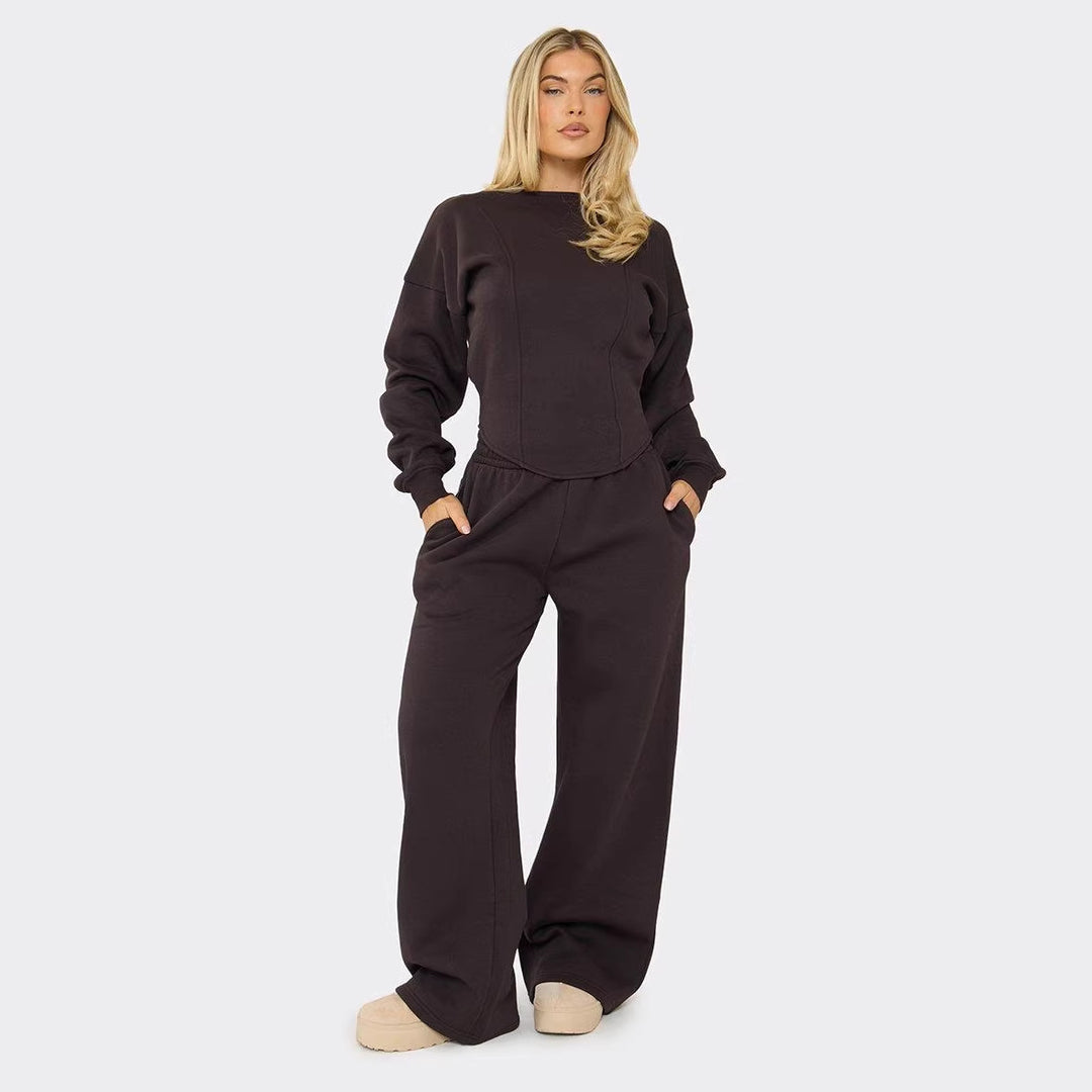 Damen Loungeanzug mit weitem Schnitt und elastischem Bund