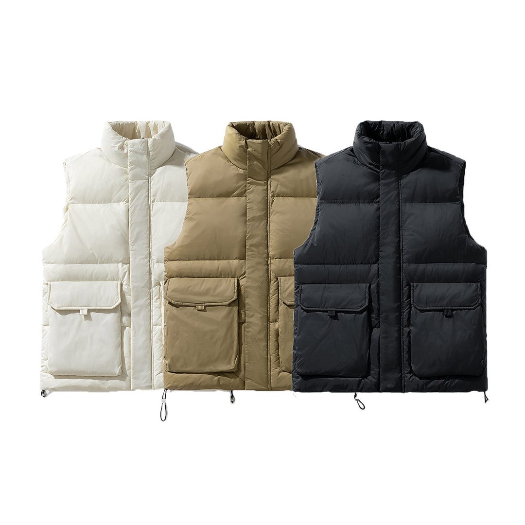 Herren Wattierte Outdoor-Steppweste mit großen Klapptaschen Drune