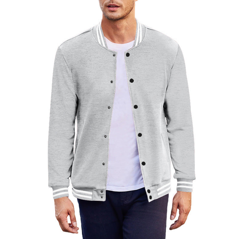 Herren Sportjacke mit kontrastierenden Bündchen und modernen Druckknöpfen Drune