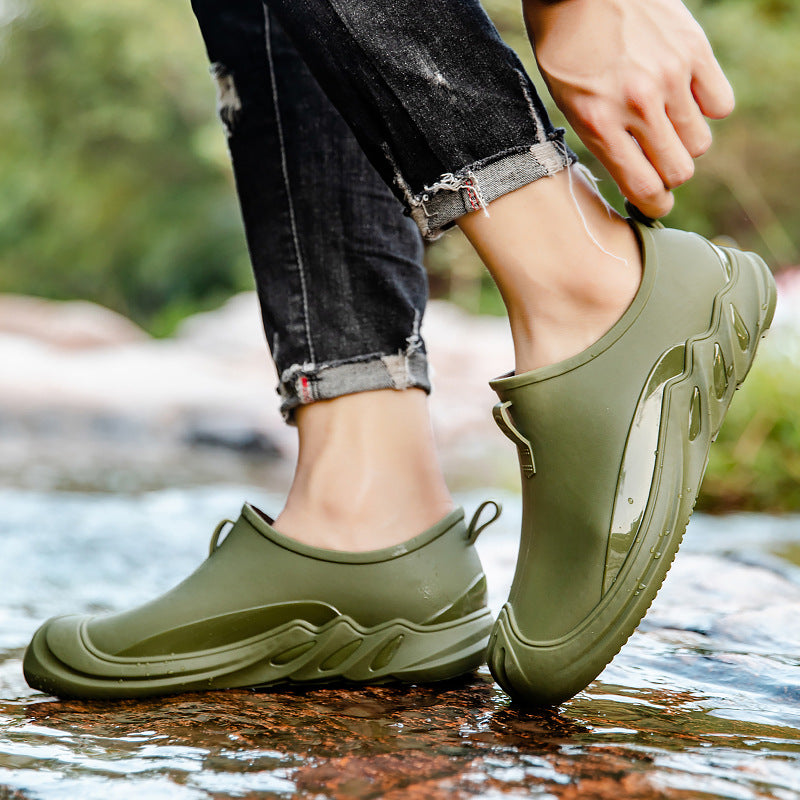 Herren Robuste wasserdichte Outdoor‑Clogs aus Vollgummi mit griffiger Profilsohle Drune