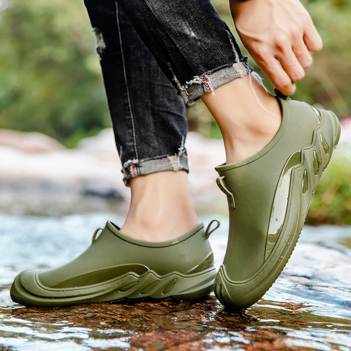 Herren Robuste wasserdichte Outdoor‑Clogs aus Vollgummi mit griffiger Profilsohle Drune