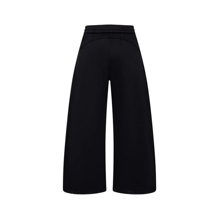 Damen Culotte-Sweatpants mit hohem Bund, Kordelzug und weitem Bein Drune