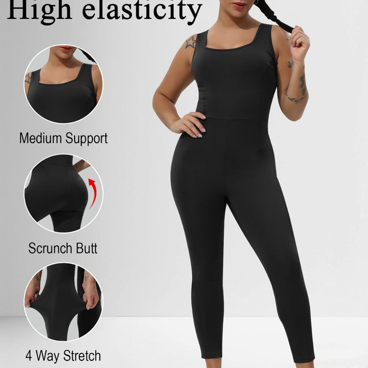 Damen Formender Sport-Einteiler mit hohem Taillenbund und Shaping-Effekt Drune