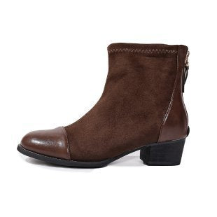 Damen elegante Stiefeletten aus weichem Wildleder mit modischen Akzenten Drune