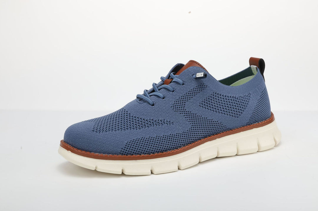 Damen nan gestrickter Derby-Sneaker mit flexibler Rillenlaufsohle und gepolstertem Komfortfußbett Drune
