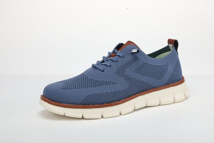 Damen nan gestrickter Derby-Sneaker mit flexibler Rillenlaufsohle und gepolstertem Komfortfußbett Drune