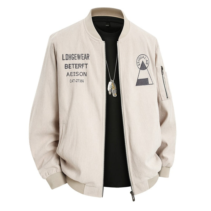 Herren Modische Cord Bomberjacke Drune