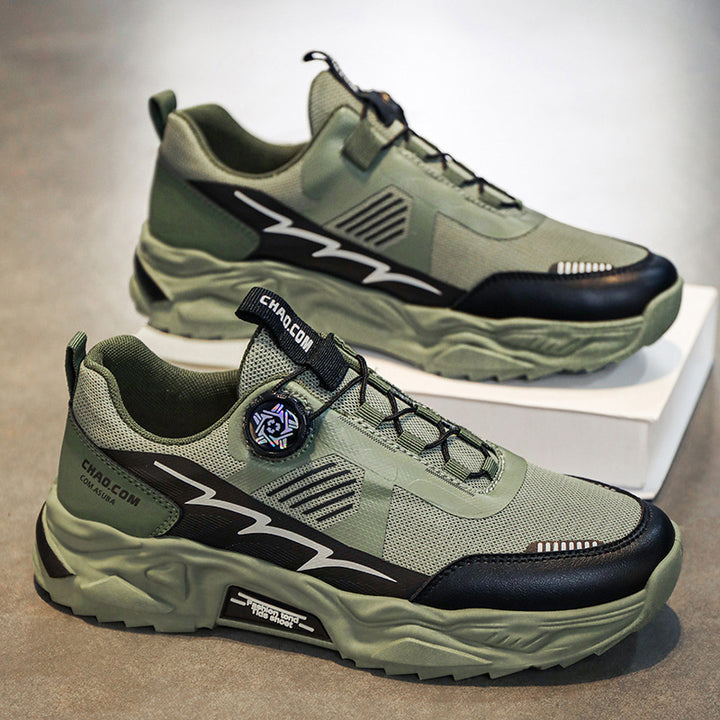Herren robuste Outdoor-Chunky-Sneaker mit Drehverschluss, atmungsaktivem Strickoberteil und profiliertem Dämpfungssystem Drune