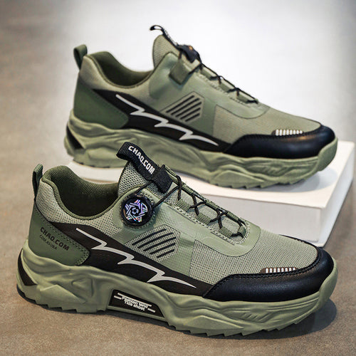 Herren robuste Outdoor-Chunky-Sneaker mit Drehverschluss, atmungsaktivem Strickoberteil und profiliertem Dämpfungssystem Drune