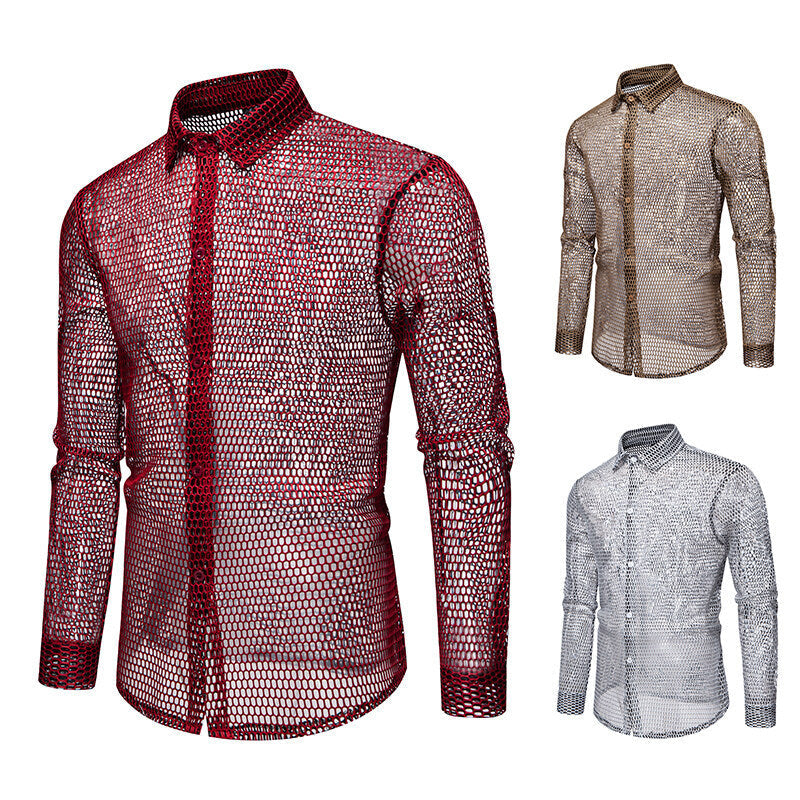 Herren Mesh-Hemd aus hochwertigem Material mit innovativem Design Drune