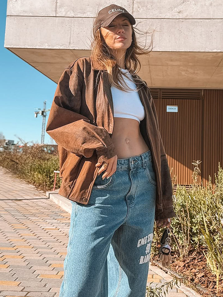 Damen lässige Wildlederjacke Drune