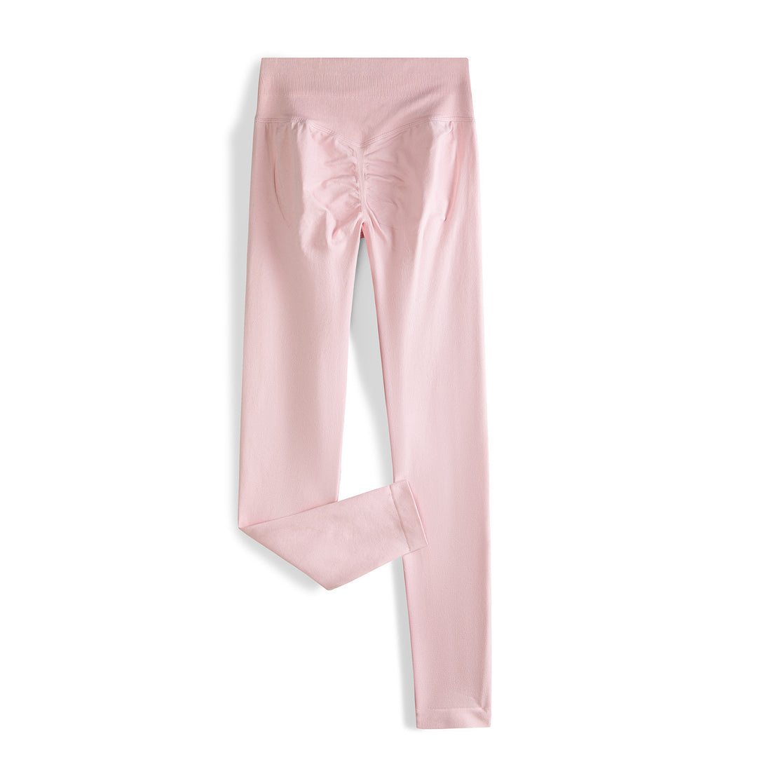 Damen Nahtlose High-Waist Leggings mit breitem Komfortbund Drune