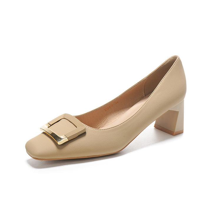Damen Blockabsatz Kleider Pumps Drune