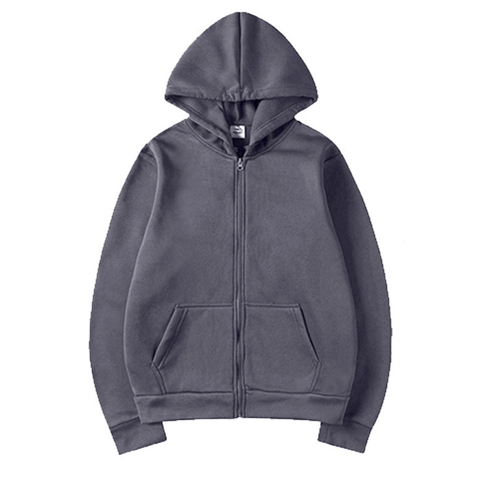 Damen Sportlicher Kapuzenpullover mit durchgehendem Reißverschluss und Tasche Drune
