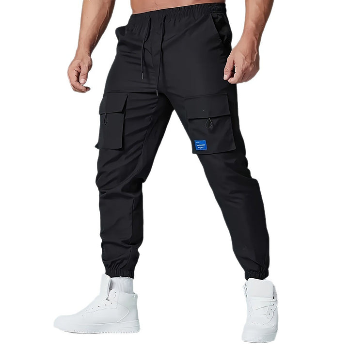 Herren Tapered Cargojogger mit elastischem Bund, Tunnelzug & Mehrfachtaschen Drune