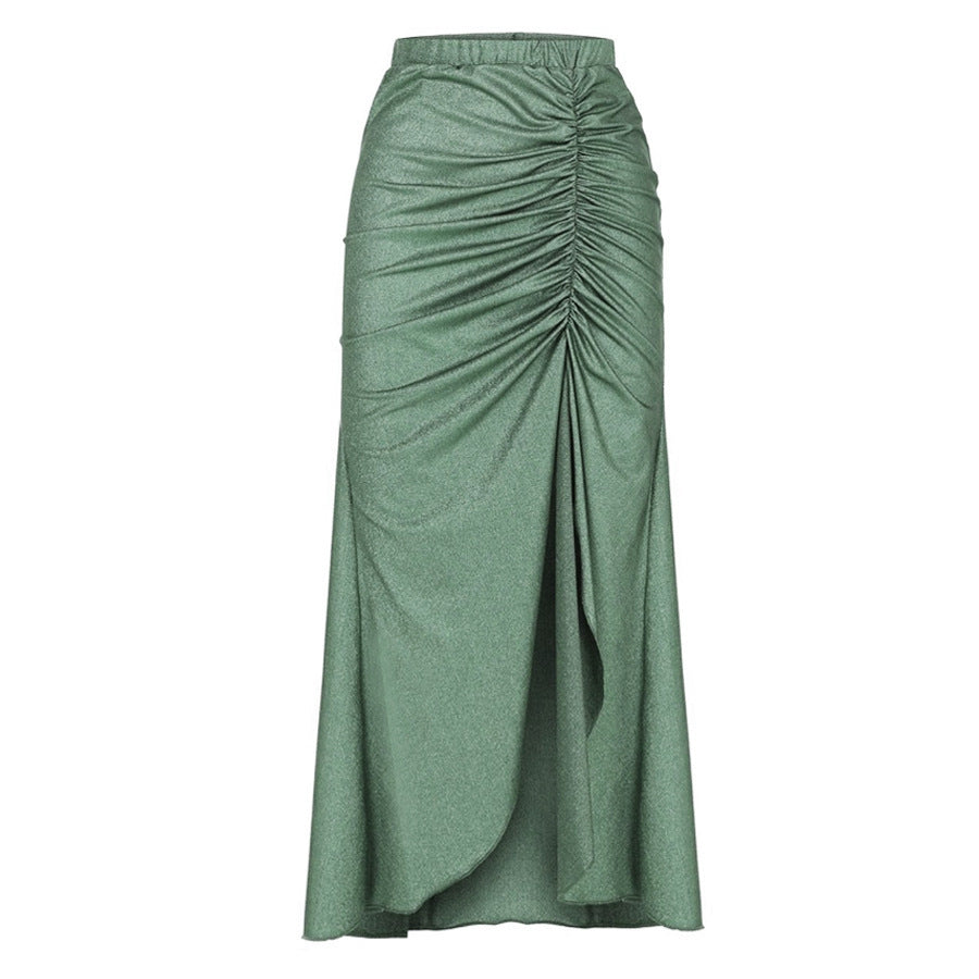 Damen Badeanzug mit raffinierten Drapierungen und eleganten Goldakzenten Drune