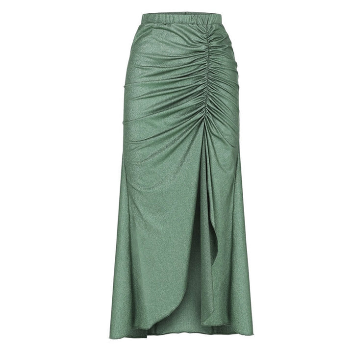 Damen Badeanzug mit raffinierten Drapierungen und eleganten Goldakzenten Drune