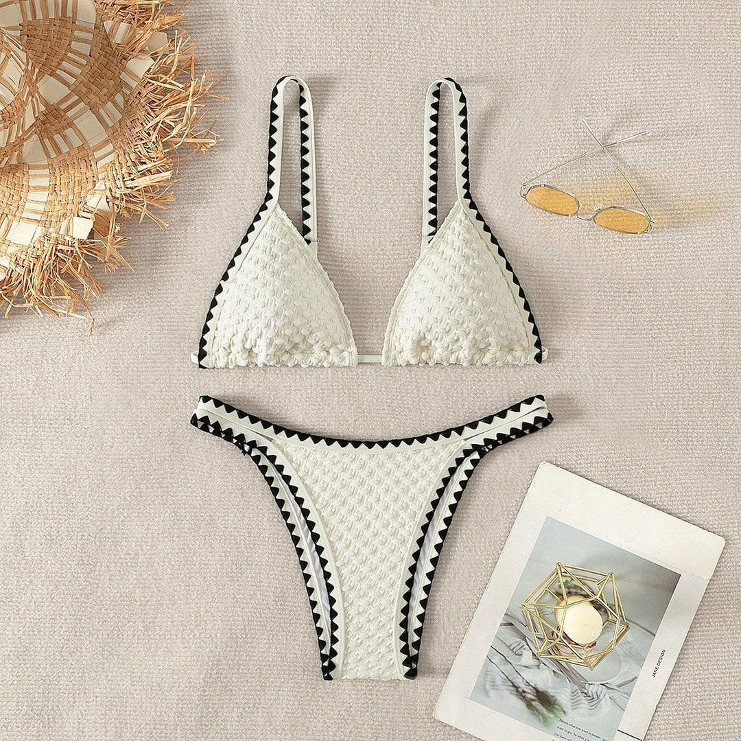 Damen Triangel-Bikini mit strukturierten Details Drune