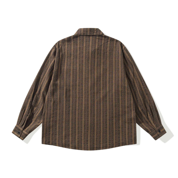 Unisex Lockeres Overshirt aus Leinenmischung mit Struktur und Brusttasche Drune