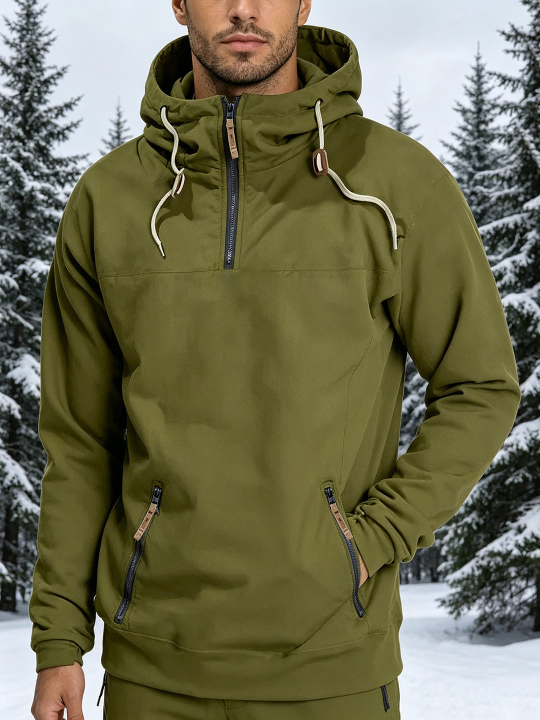 Herren Winddichte Kapuzenjacke Drune