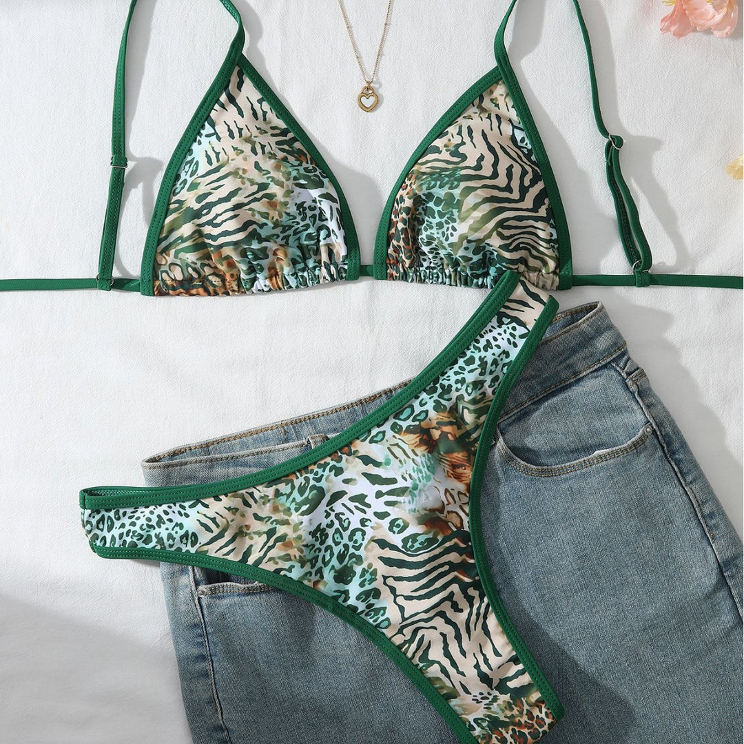 Damen Tiermuster Bikini Set Drune