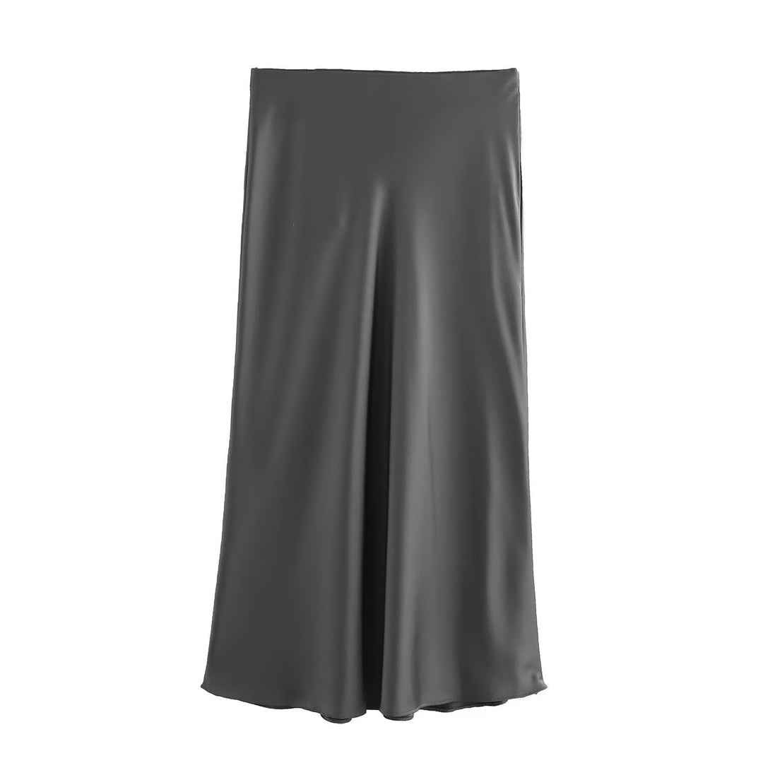 Damen langer Satinrock Drune