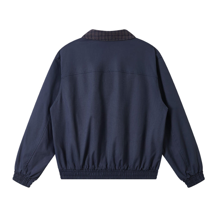 Herren Oversize‑Blousonjacke mit Karokragen und aufgesetzten Pattentaschen Drune