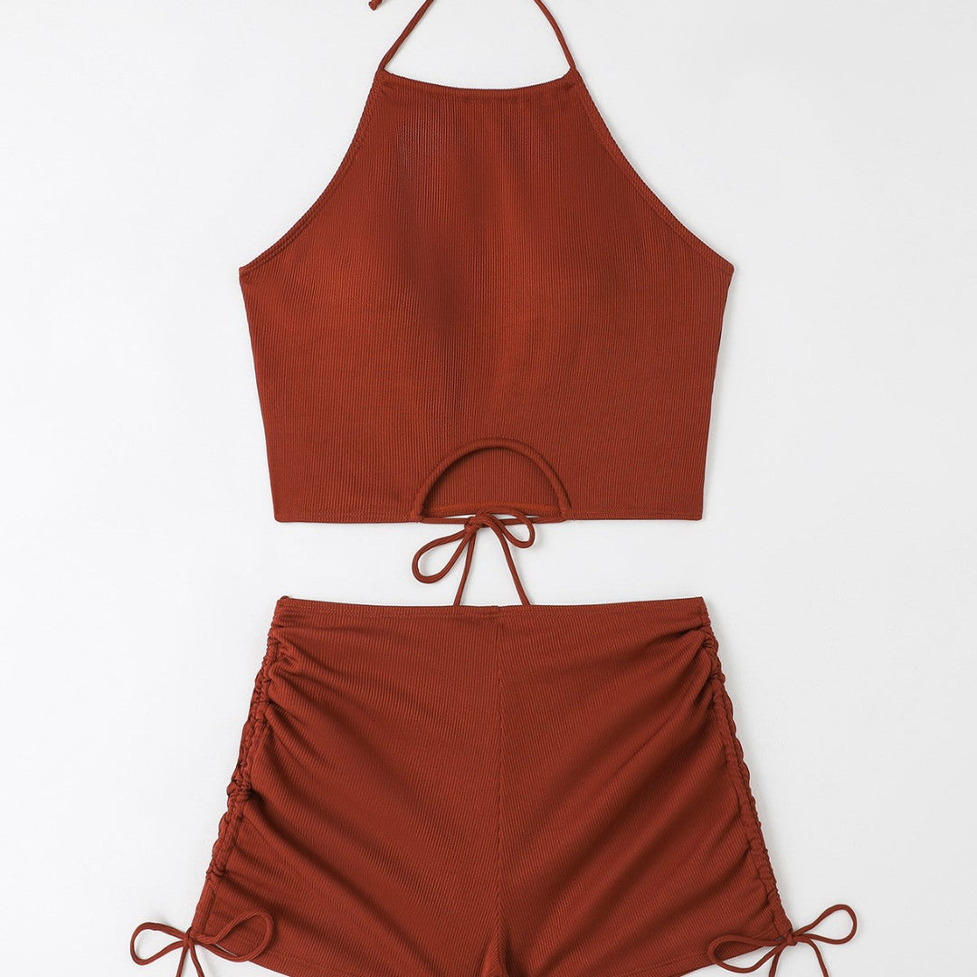 Damen Freizeit-Bikini-Set mit Raffungen Drune