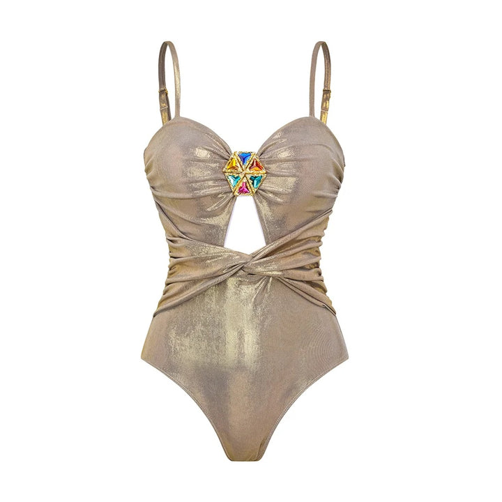 Damen Badeanzug-Set mit raffiniertem Schnitt und vielseitigem Maxirock Drune
