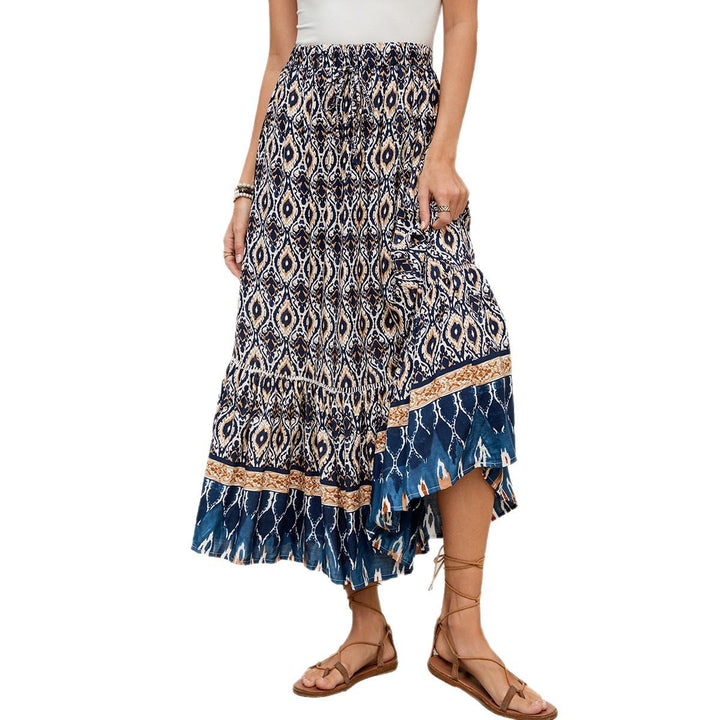 Damen Maxi-Rock mit Ethno-Muster Drune