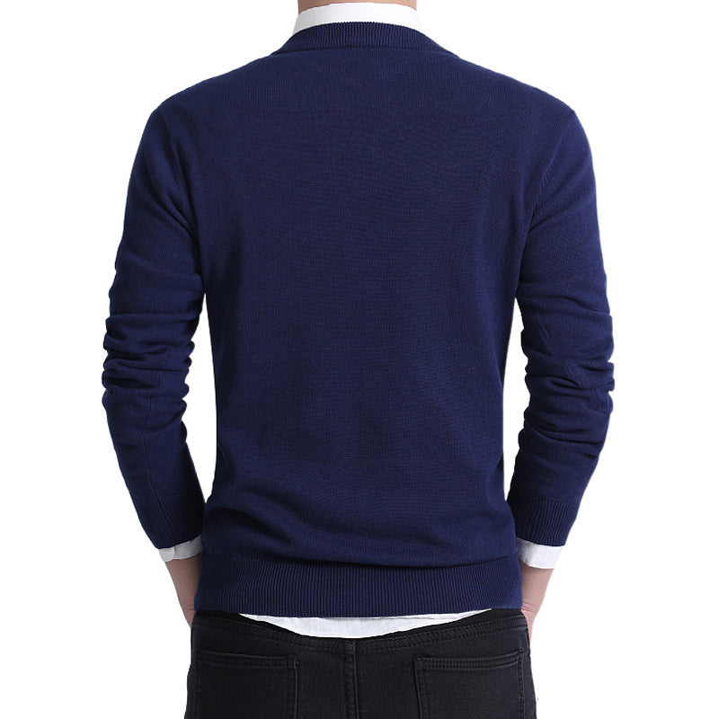 Herren modischer V-Ausschnitt Pullover aus weicher Baumwolle Drune