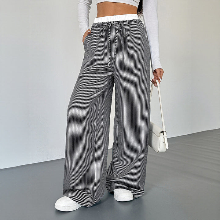 Damen Lässige und elegante Streifenhose Drune